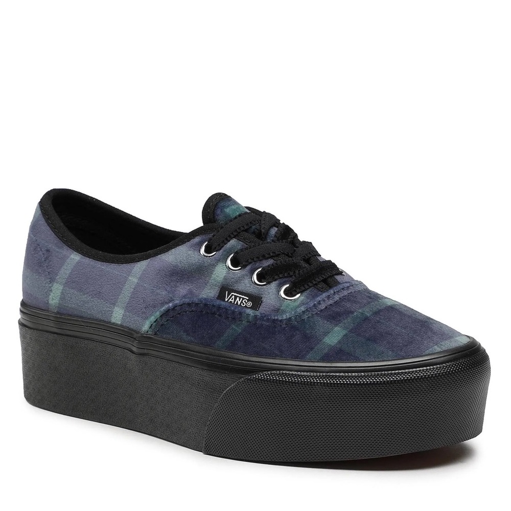 NWB Vans Authentic Stac Velvet Plaid Sneaker